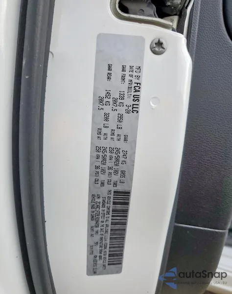 2020 Chrysler Pacifica Touring z USA, uszkodzony, nr VIN 2C4RC1FG9LR204038